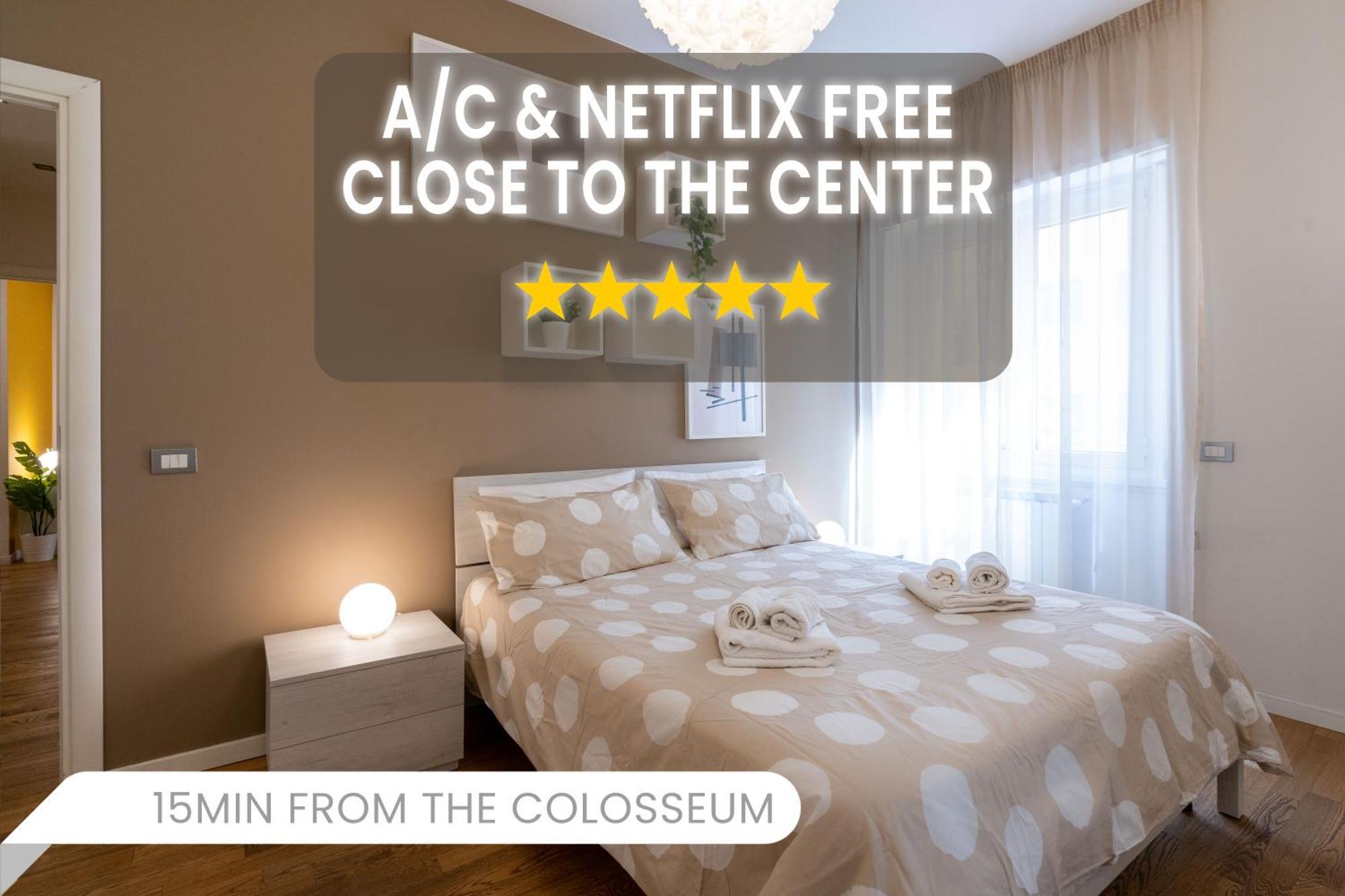 -15min Dal Colosseo- Aria Condizionata & Netflix Gratis