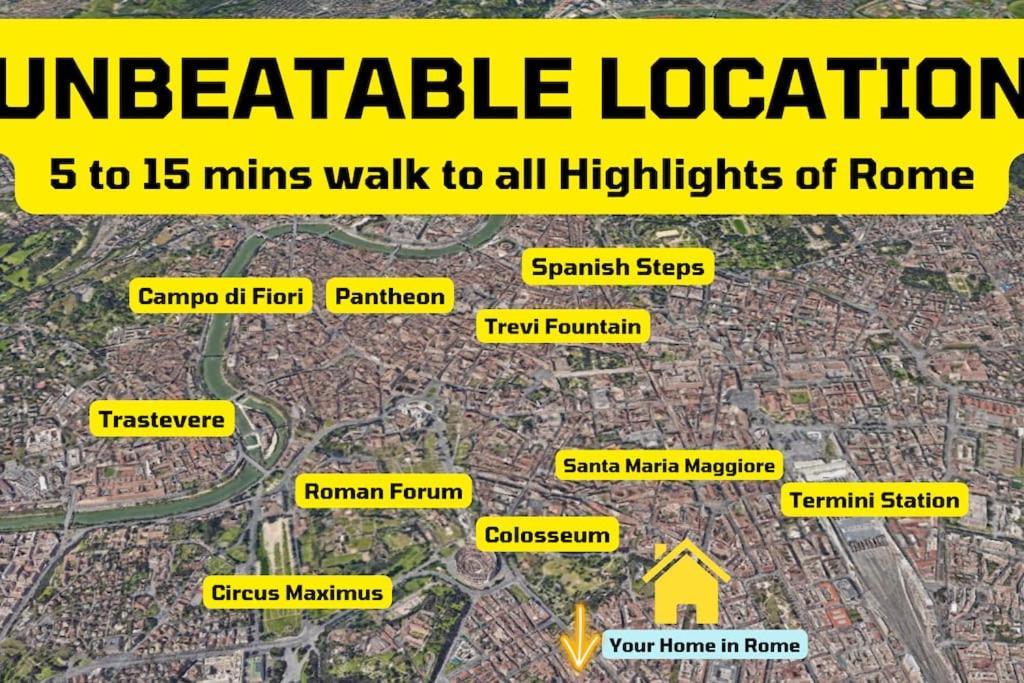 Stylish Loft - Colosseum 4 Min Walk -3 Beds -sleeps Up To 6 People Apartamento *