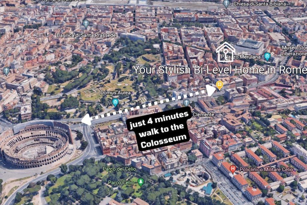 Stylish Loft - Colosseum 4 Min Walk -3 Beds -sleeps Up To 6 People Apartamento *