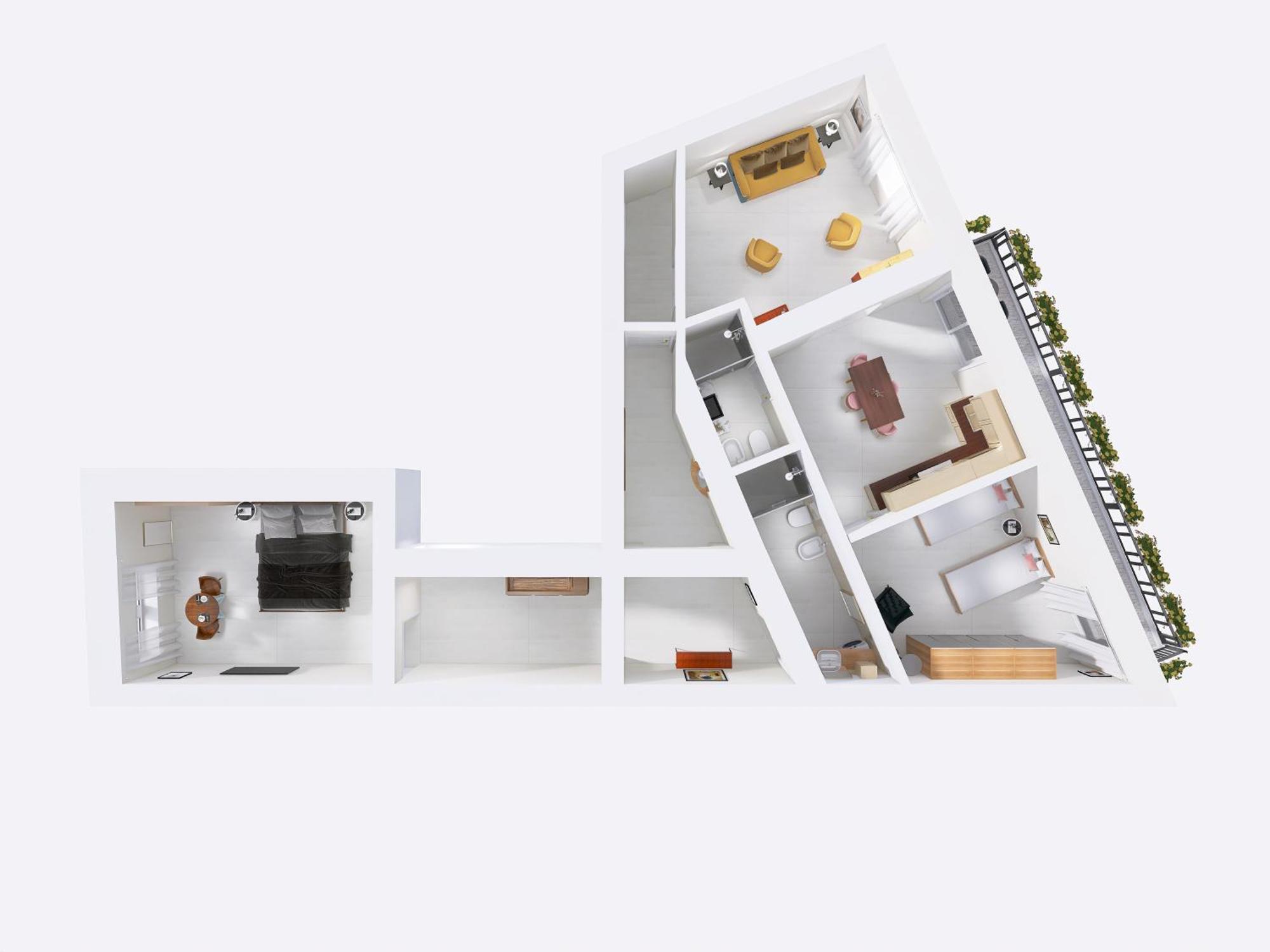 The Rent - Two-bedroom Near Fori Imperiali Appartement