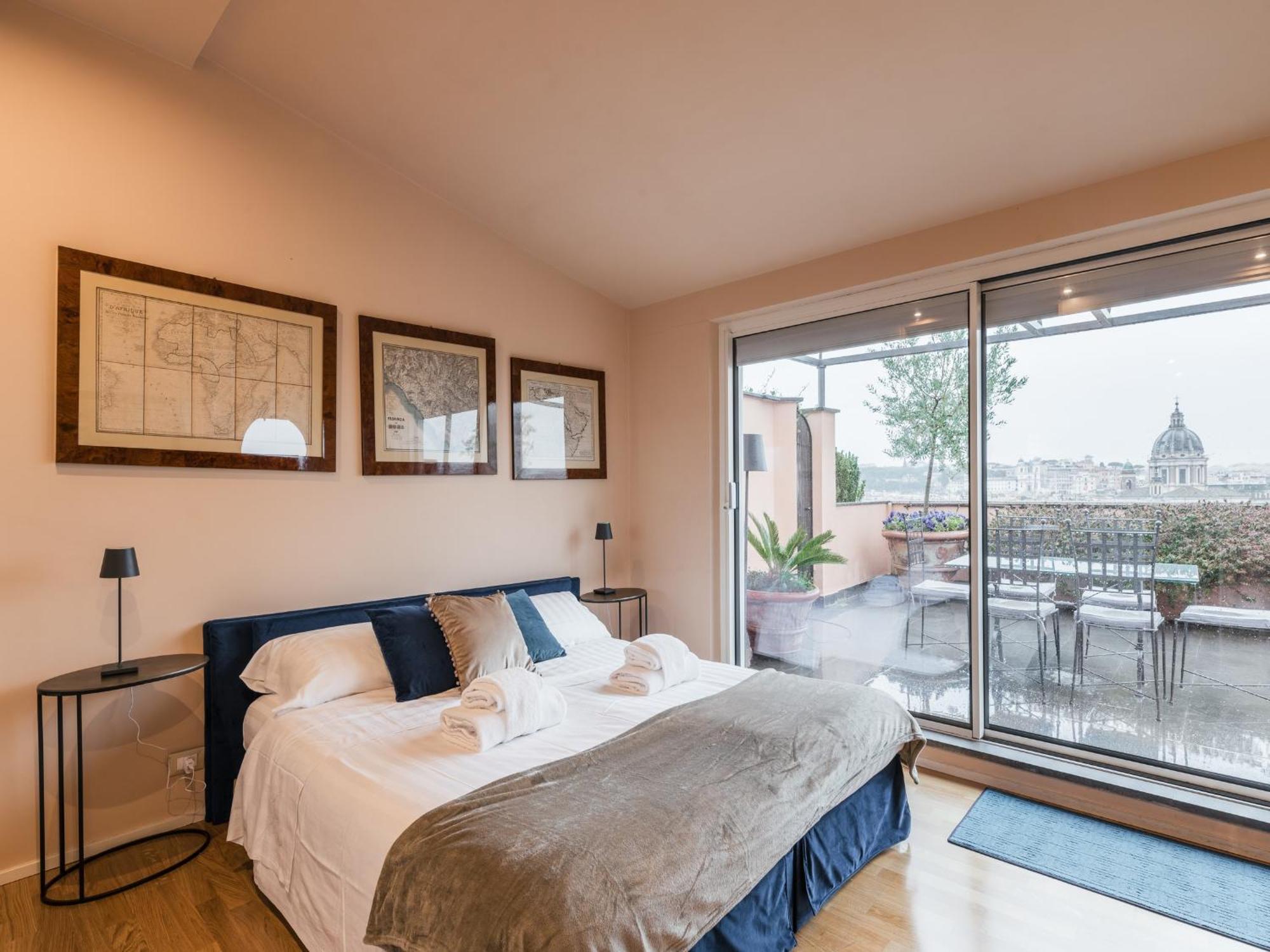 The Rent - Spacious With Terraces With Panoramic View Of Apartment Rome