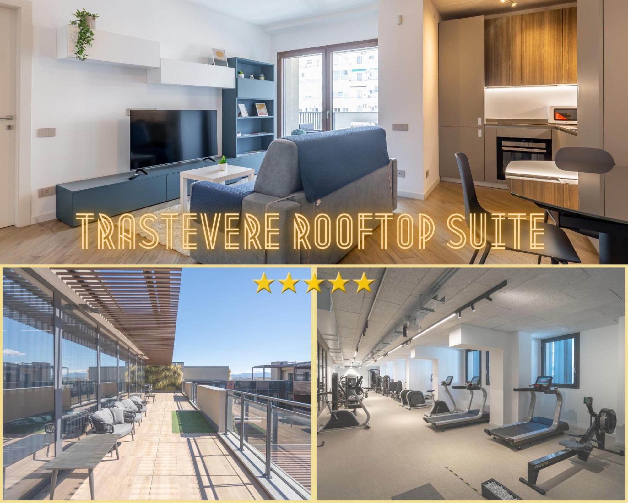 Appartement Aurealiving - Trastevere With Rooftop & Gym, Your Place In *