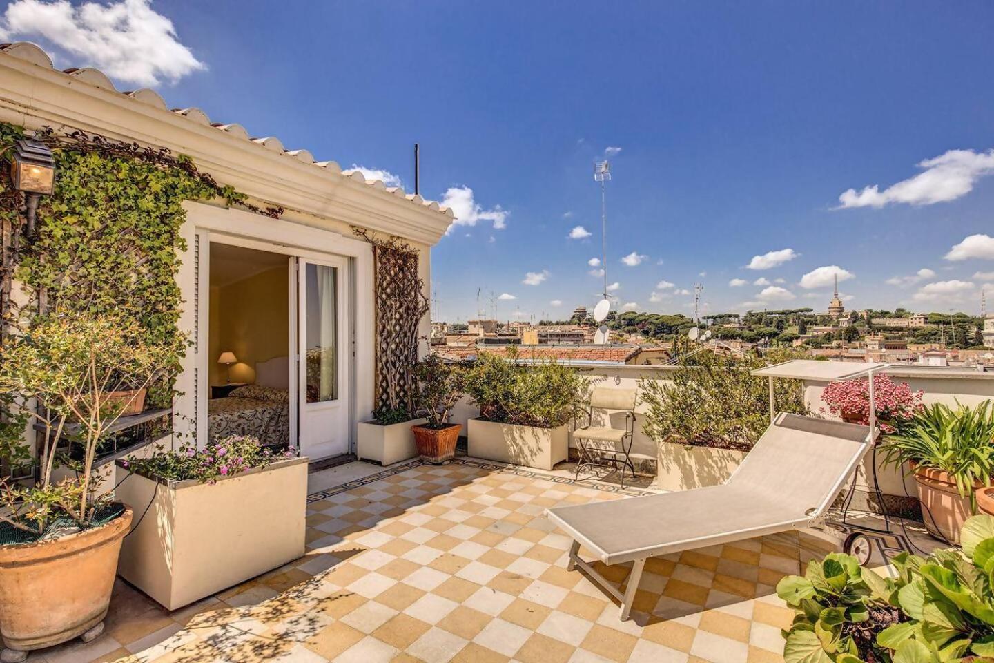 Attic With Terrace Overlooking St Peters Basilica