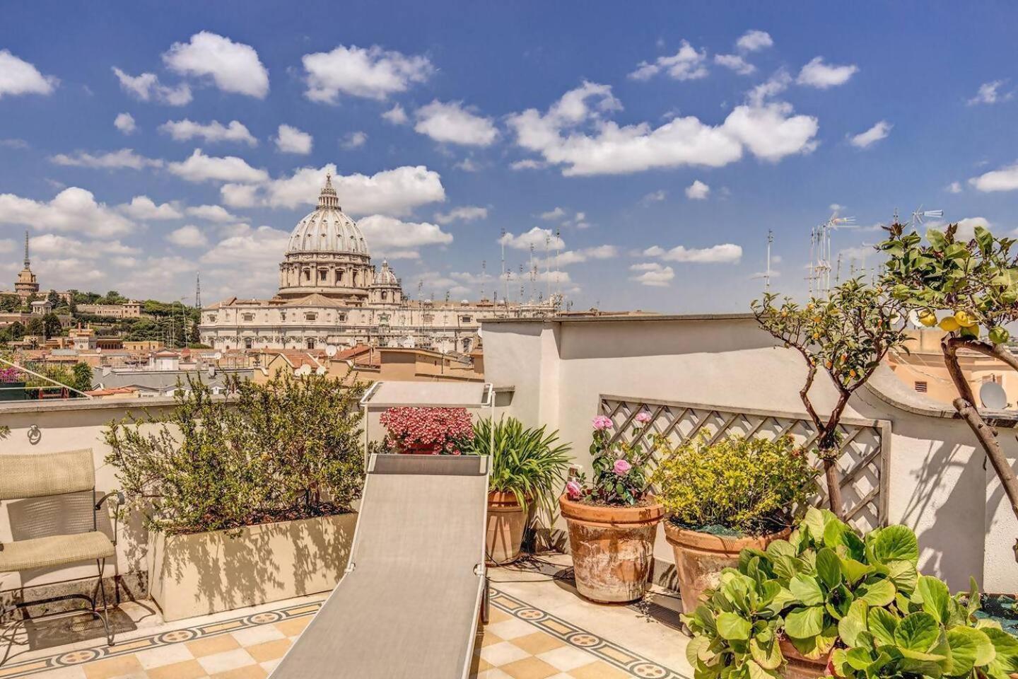 Attic With Terrace Overlooking St Peters Basilica *