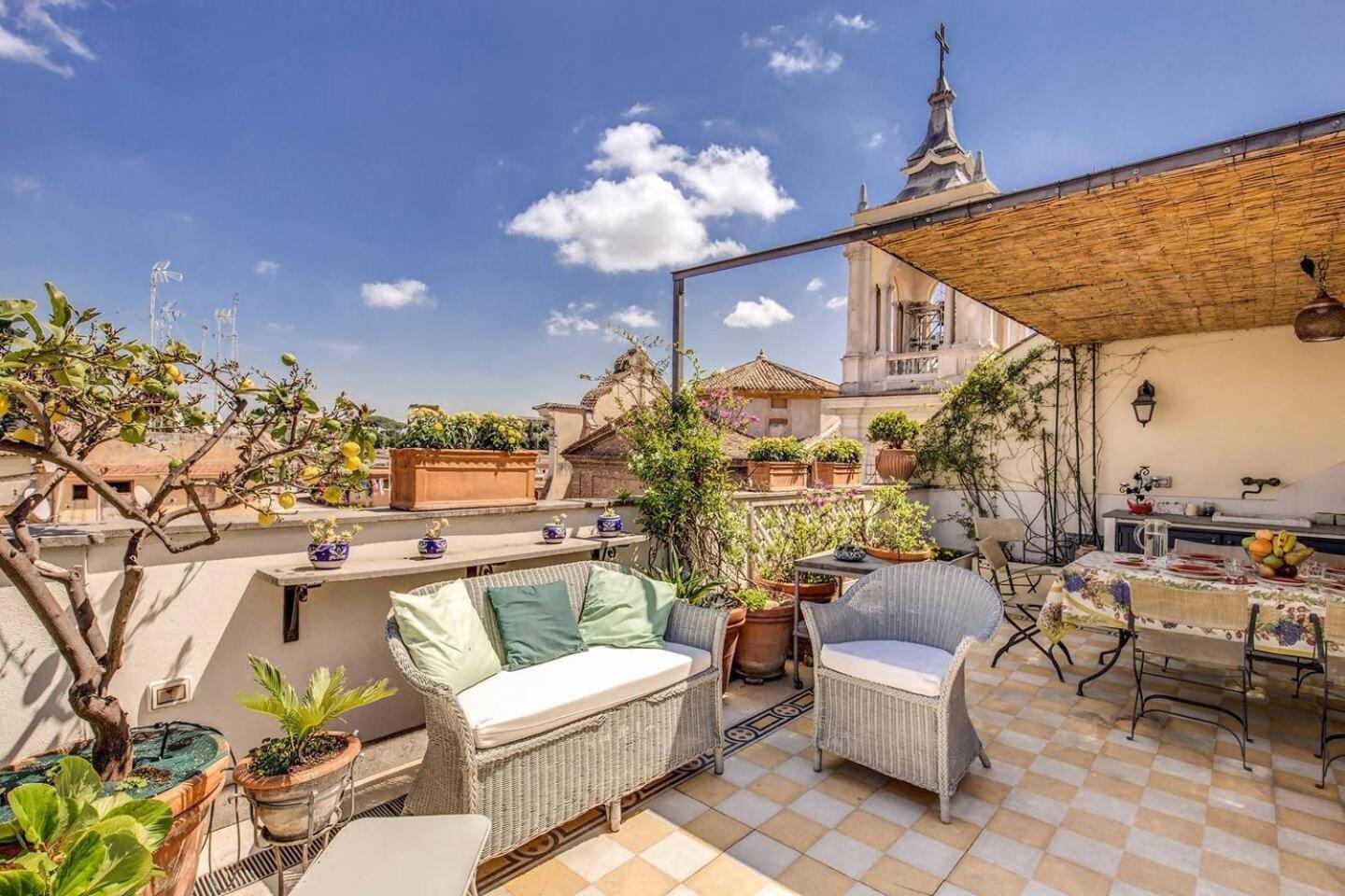 Attic With Terrace Overlooking St Peters Basilica