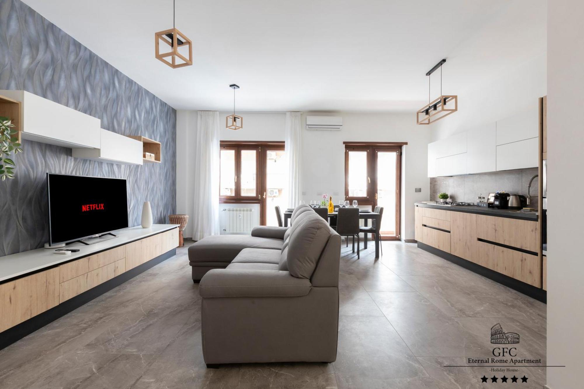 Appartement Gfc Eternal - 5min To Tiburtina Station Metrob, 2 Bathrooms, Terrace, A-c Rome