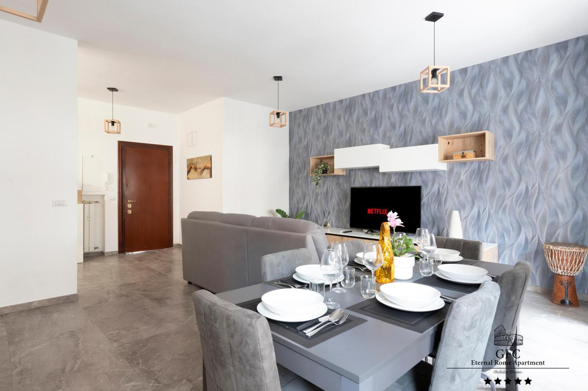 Gfc Eternal - 5min To Tiburtina Station Metrob, 2 Bathrooms, Terrace, A-c Appartement