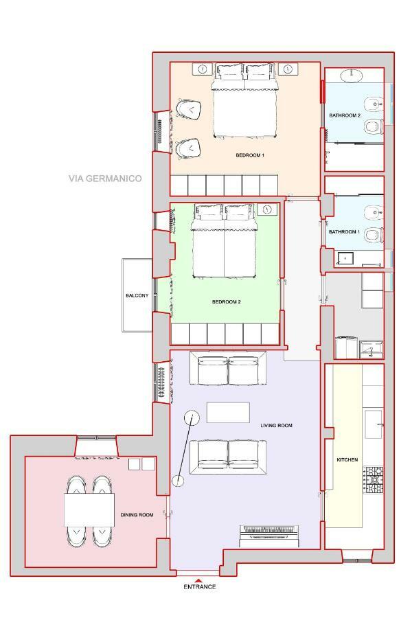 Modern Quirina 300 Mt From Vatican Appartement