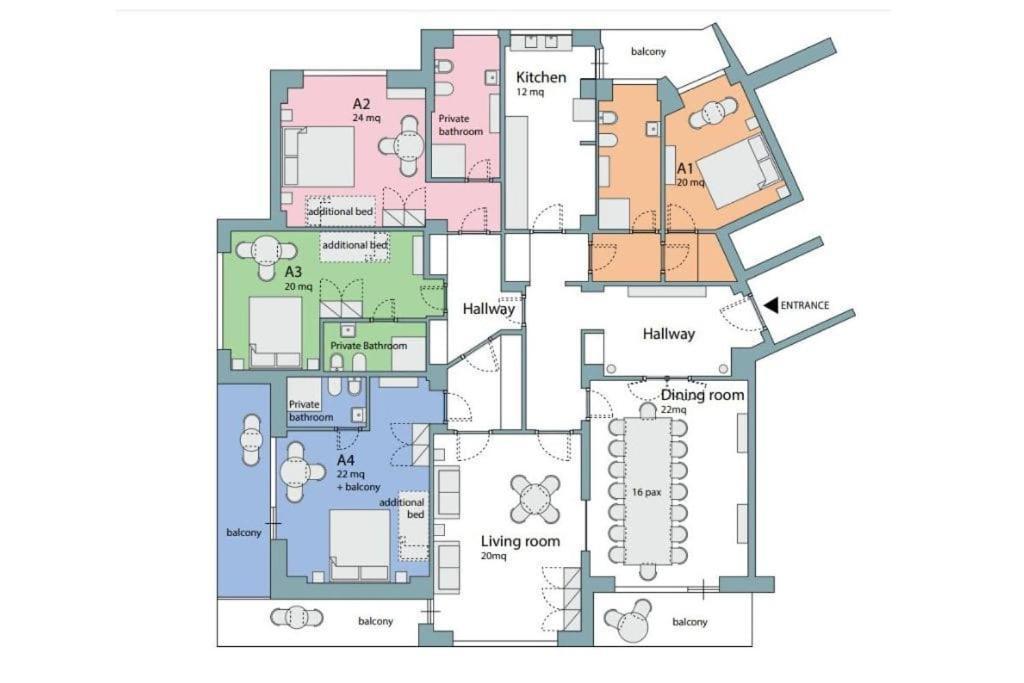 Bigfamilyflats-vatican&aurelio Appartement