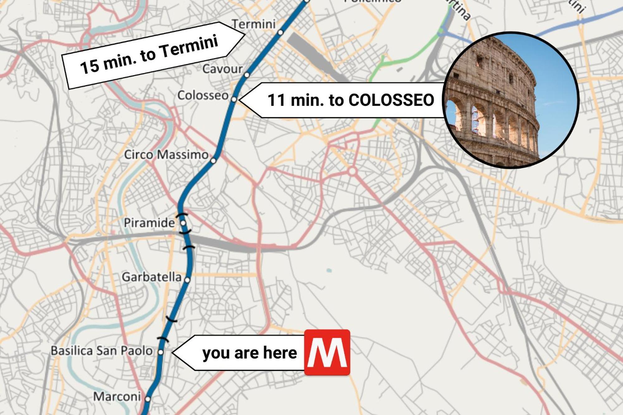 San Paolo Metro Station Guest house Rome