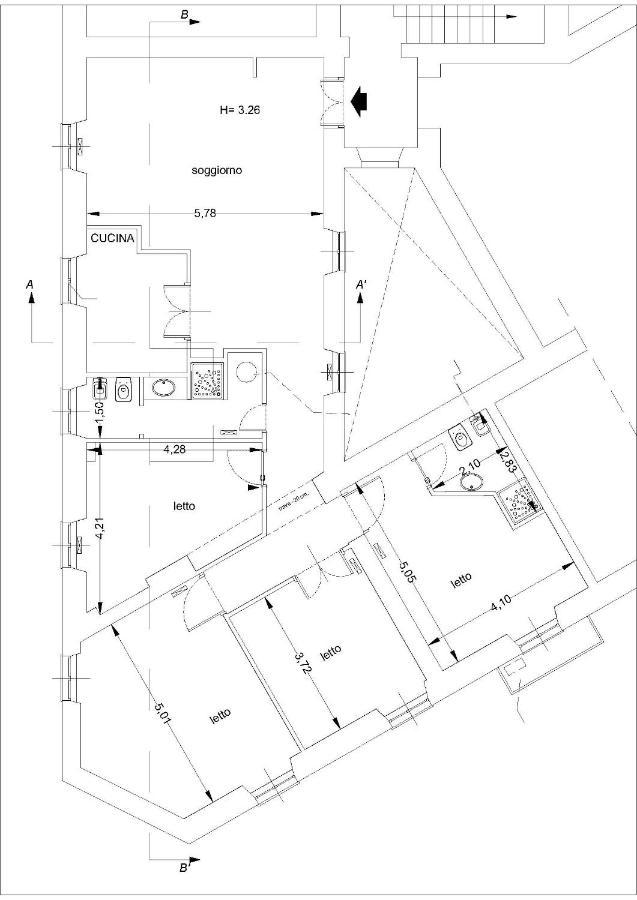Lovely 4-bedroom 30m Sangiovanni Metro Appartement *