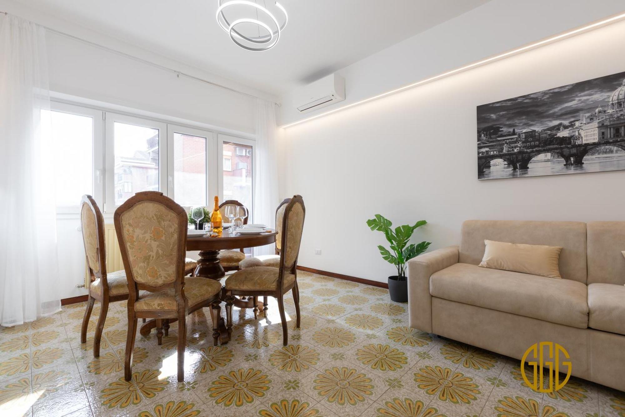 Alle 3g - 10min To Center, A-c, 2 Baths, Terrace Apartment Rome