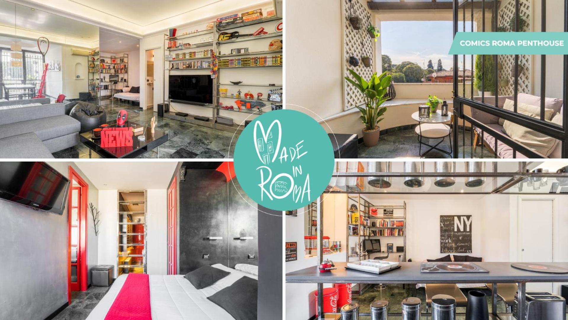 Apartment Comics Penthouse, Funny Flat Nearby Colosseum *